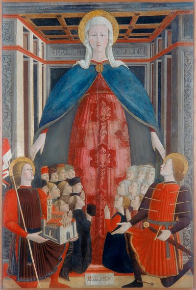Madonna della Misericordia with St. Venantius and St. Sebastian by Girolamo Giovanni